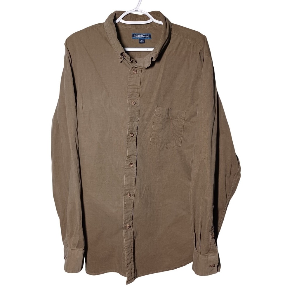 Craft & Barrow Corduroy L/S Button Down Shirt Men's Size XL Chest Pocket